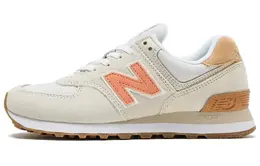 New Balance: Бежевые кроссовки  574