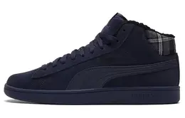 PUMA: Синие кеды  Smash V2 Mid