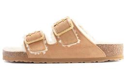 Birkenstock: Светлые шлёпанцы 