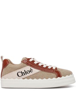 Chloé: Светлые кроссовки  Lauren