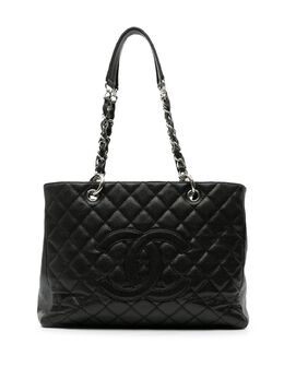 CHANEL Pre-Owned: Чёрная сумка-шоппер 