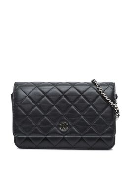 CHANEL Pre-Owned: Чёрный кошелёк 