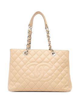 CHANEL Pre-Owned: Коричневая сумка-шоппер 