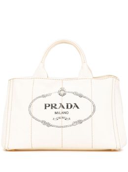 Prada Pre-Owned: Белая сумка-шоппер 