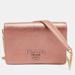 Prada: Розовый клатч 