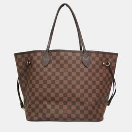 Louis Vuitton: Коричневая сумка-шоппер  Neverfull MM