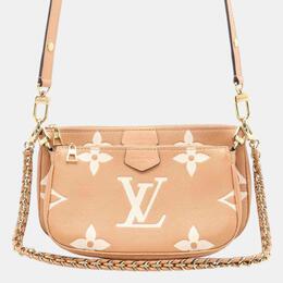 Louis Vuitton: Бежевая сумка  Pochette Accessoires