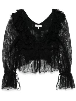 Chloé: Кружевное топ 