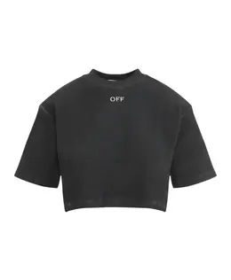 Off White: Серая футболка 