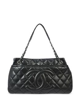 CHANEL Pre-Owned: Чёрная сумка-шоппер 