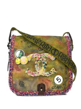 CHANEL Pre-Owned: Тёмная сумка через плечо 