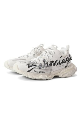 Balenciaga: Белые кроссовки  Track