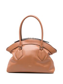 Furla: Коричневая сумка-шоппер 