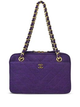 CHANEL Pre-Owned: Фиолетовая сумка 