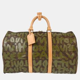 Louis Vuitton: Сумка  Keepall 50 цвета хаки