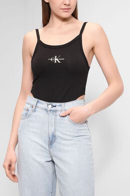 Calvin Klein Jeans: Чёрный боди 