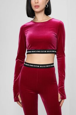 VERSACE JEANS COUTURE: Бордовый топ 