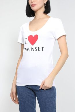 TWINSET: Хлопковая футболка 