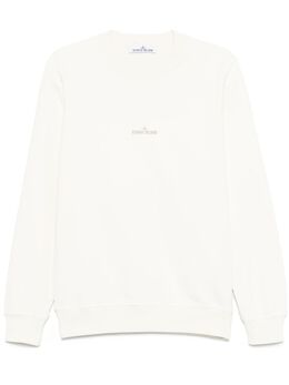 Stone Island: Белый свитшот  Compass