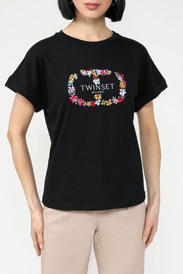 TWINSET: Хлопковая футболка 