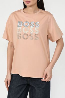 BOSS: Хлопковая футболка 