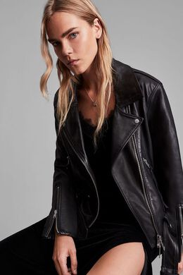 Allsaints: Кожаная куртка 