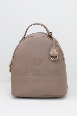 Love Moschino: Бежевый рюкзак 