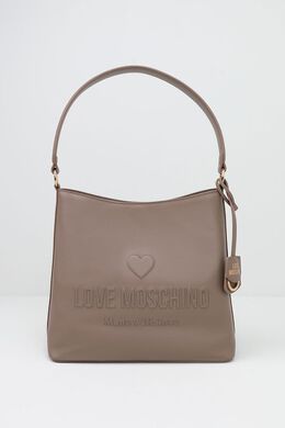 Love Moschino: Бежевая сумка 