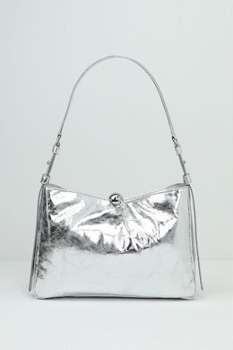 Furla: Серебристая сумка 