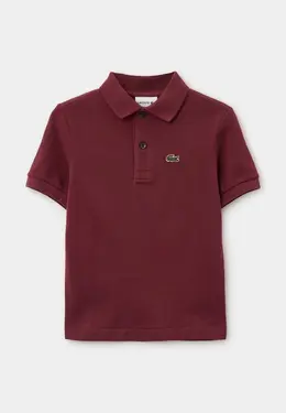 Lacoste: Бордовое поло 