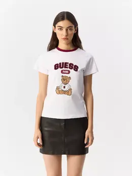 Guess: Белая футболка 