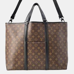 Louis Vuitton: Коричневая сумка-шоппер 