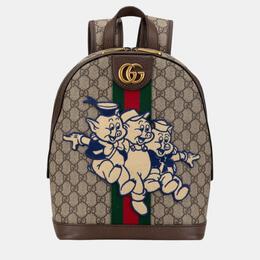 Gucci: Бежевый рюкзак  GG Supreme