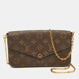 Louis Vuitton: Коричневая сумка  Pochette