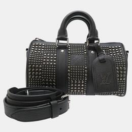 Louis Vuitton: Чёрная сумка  Keepall