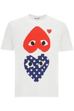 Comme Des Garcons Play: Белая футболка  Heart