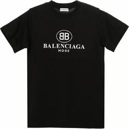 Balenciaga: Чёрная футболка 