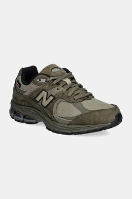 New Balance: Зелёные кроссовки 