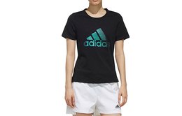 Adidas: Чёрная футболка 