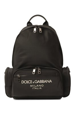 Dolce & Gabbana: Чёрный рюкзак  Nero Sicilia