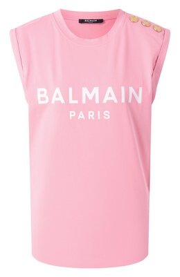 Balmain: Хлопковый топ 