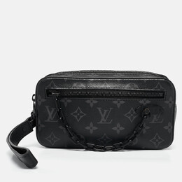 Louis Vuitton: Чёрная сумка  Pochette