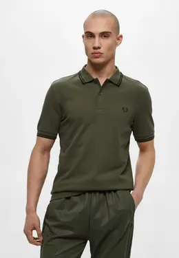 Fred Perry: Поло цвета хаки 