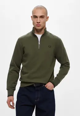 Fred Perry: Толстовка цвета хаки 