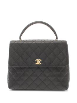 CHANEL Pre-Owned: Чёрная сумка-шоппер 