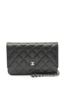 CHANEL Pre-Owned: Чёрный кошелёк 