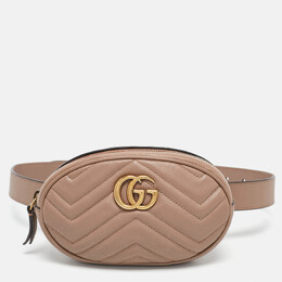 Gucci: Бежевая сумка  GG Marmont