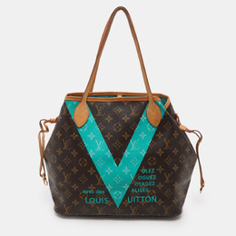 Louis Vuitton: Коричневая сумка  Neverfull MM