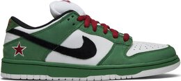 Nike: Зелёные кроссовки  Dunk Low Pro SB