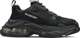 Balenciaga: Чёрные кроссовки  Triple S